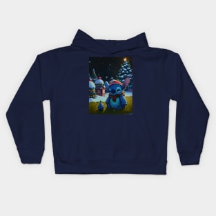 Stitch christmas eve Kids Hoodie